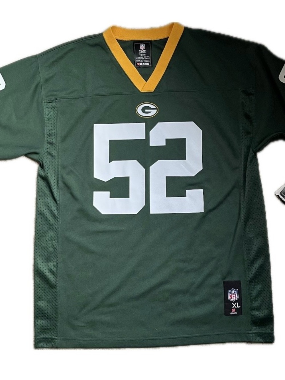 Green Bay BOYS NFL #52 Football Jersey - XL BRAND NEW w/tags
